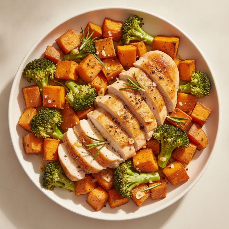 Roasted Chicken and Sweet Potato with Rosemary