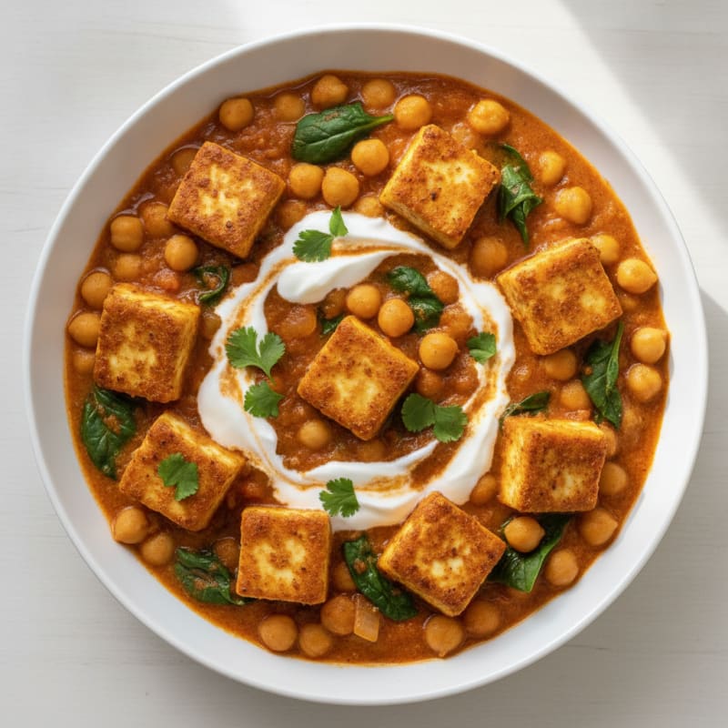 Paneer and Chickpea Curry