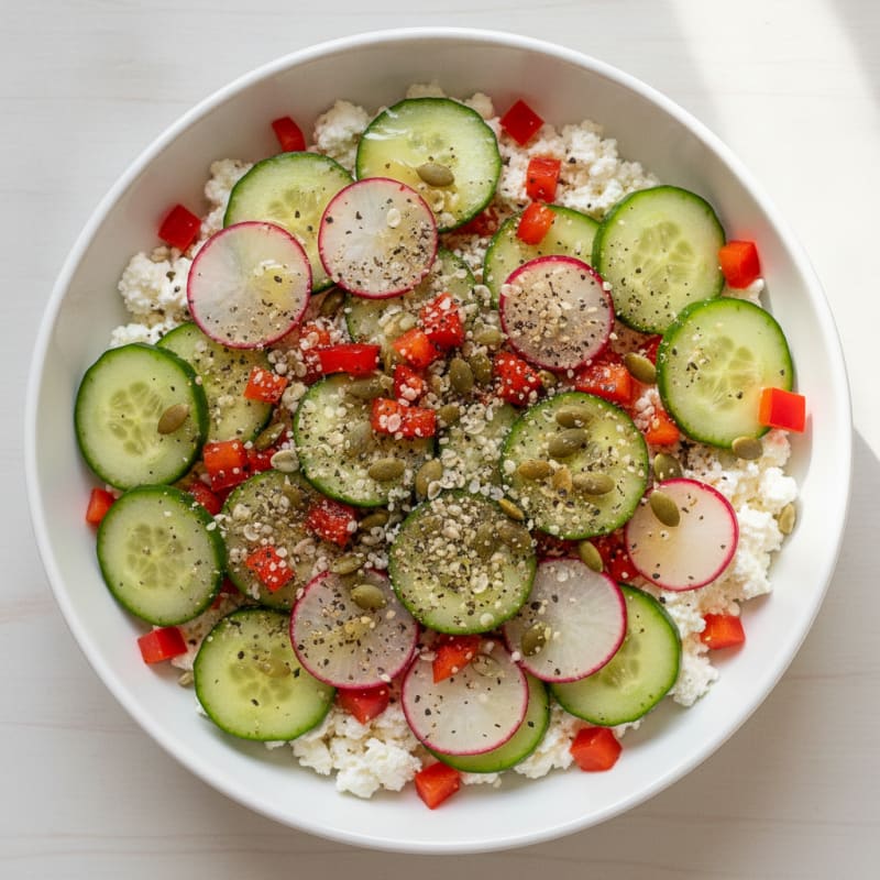 Cottage Cheese Power Bowl with Crunchy Veggies