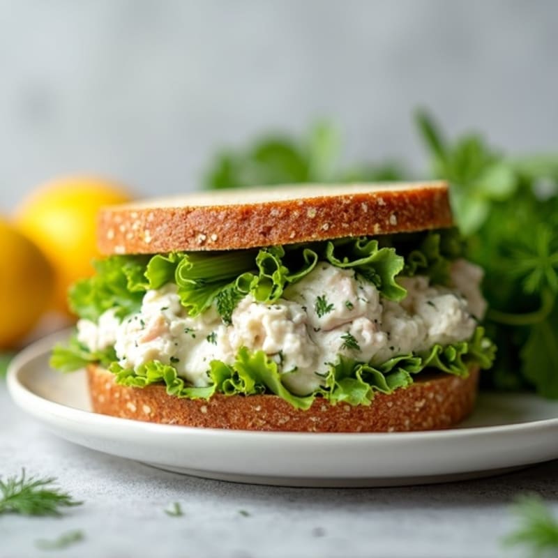 Creamy Fresh Herb Chicken Salad Sandwich
