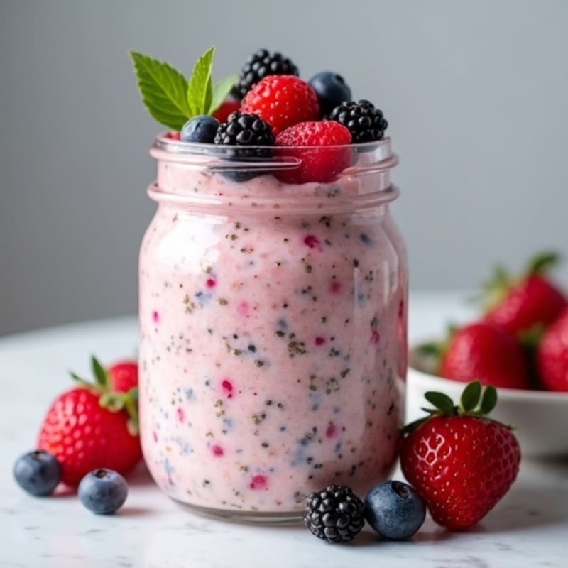 Creamy Berry Overnight Oats