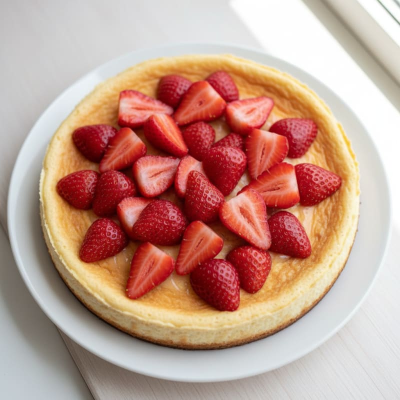 Greek Yogurt Protein Cheesecake with Fresh Fruit