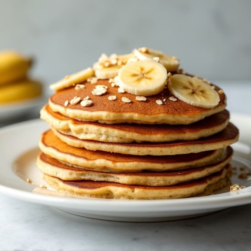 High-Protein Banana Oat Pancakes