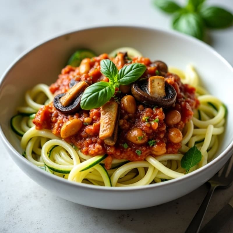 Hearty Mushroom Ragu with Zucchini Noodles