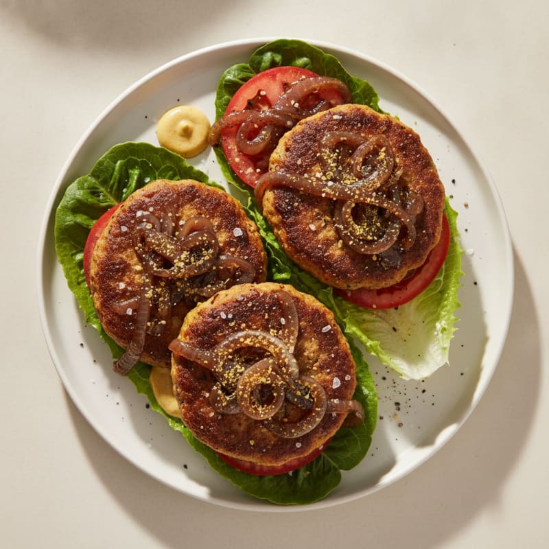 Beyond Burger with Caramelized Onions