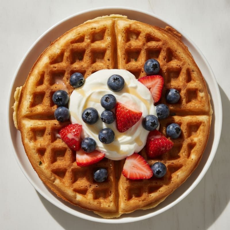Classic Buttermilk Waffles with Berries