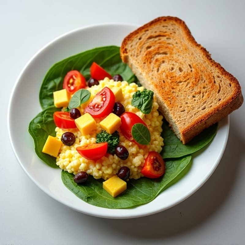 Protein-Packed Veggie Egg White Scramble