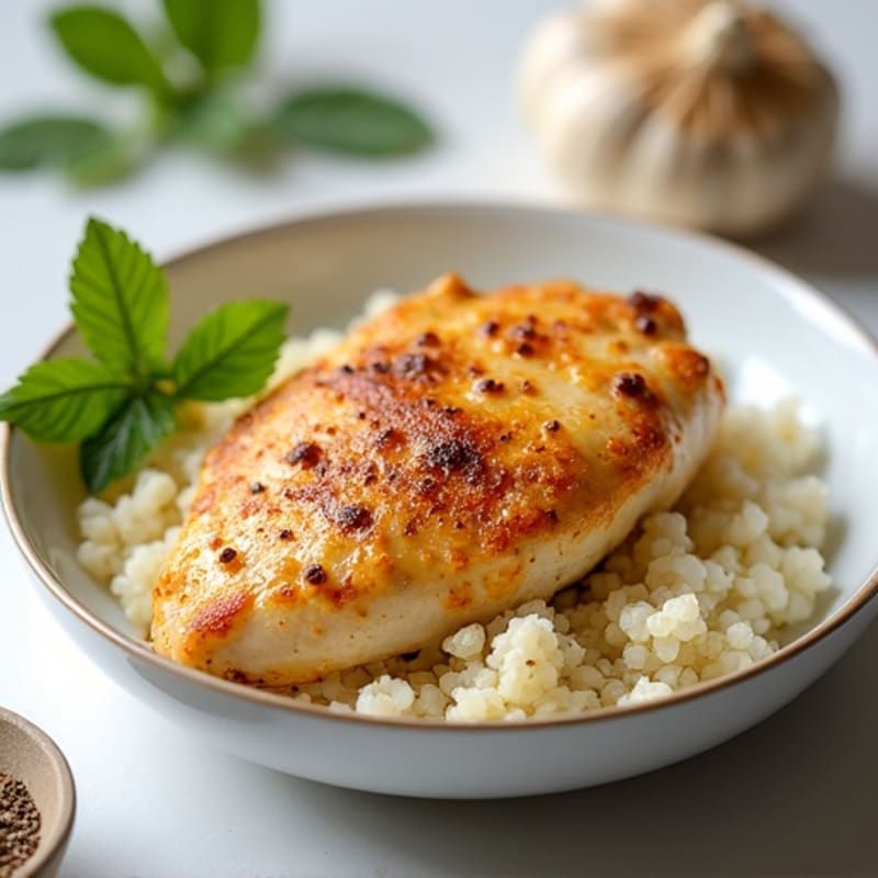 Creamy Yogurt-Spiced Chicken with Cauliflower Rice