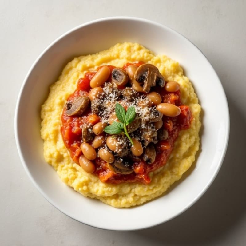Hearty Mushroom Ragu with Creamy Polenta
