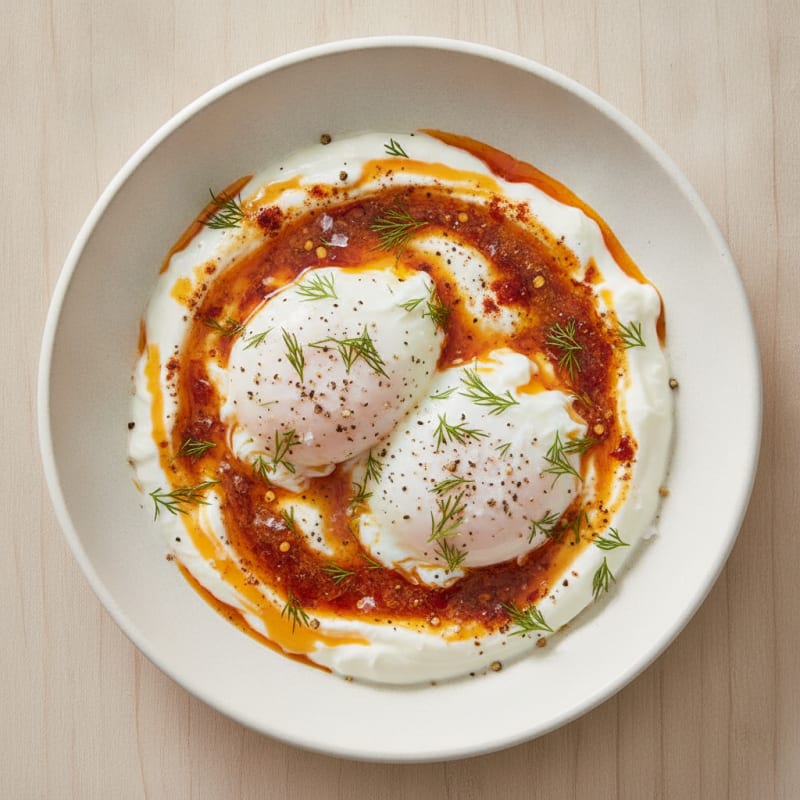 Turkish Poached Eggs with Chili Butter