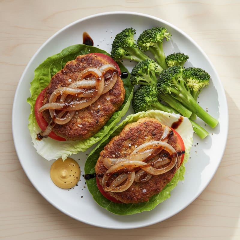 Beyond Burger with Caramelized Onions