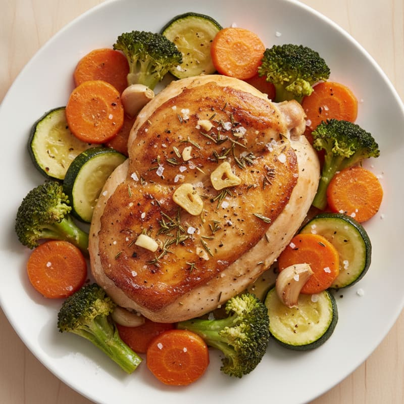 Garlic Herb Roasted Chicken with Vegetables