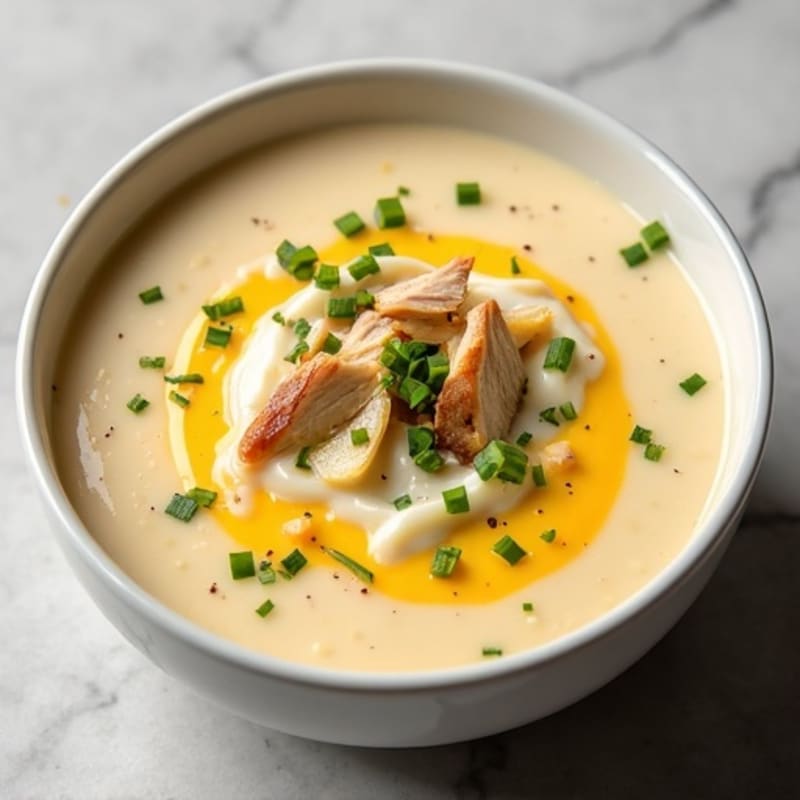 Healthy Creamy Baked Potato Soup