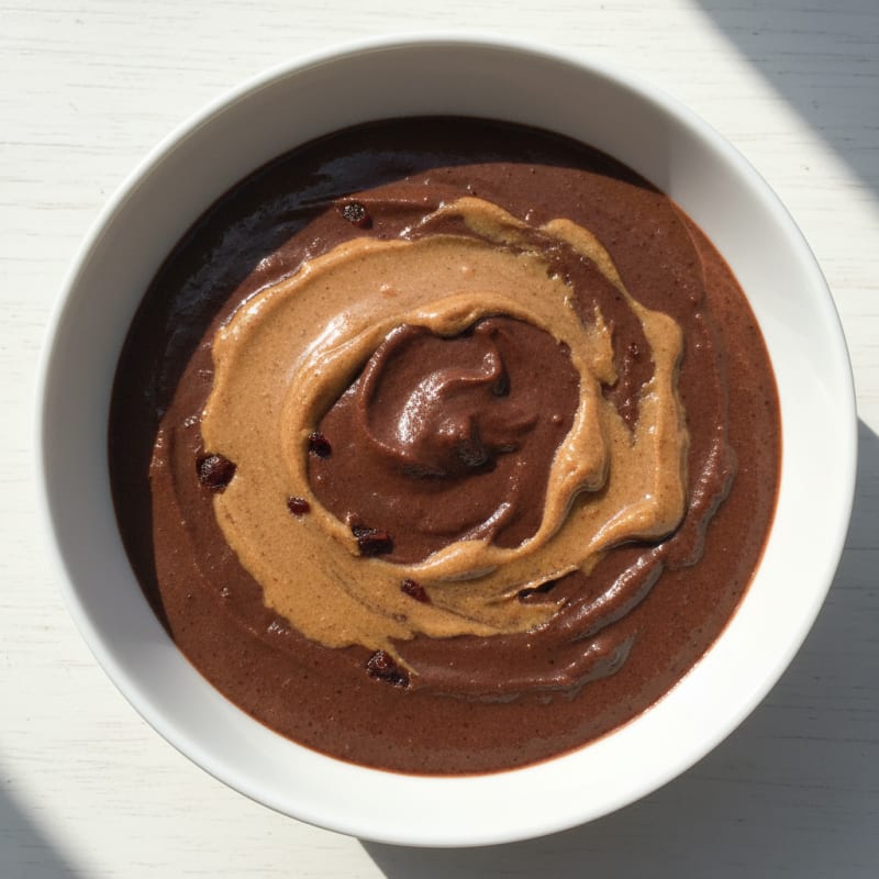 Silky Chocolate Protein Pudding with Almond Butter Swirl