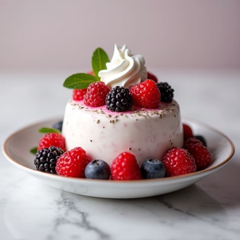 Silky Greek Yogurt Protein Mousse with Berries