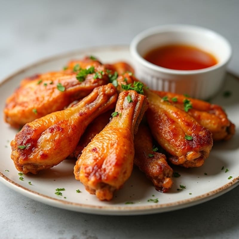 Baked Crispy Honey Garlic Chicken Wings