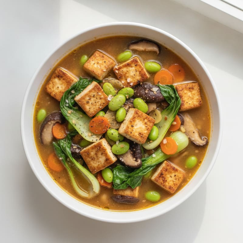 Savory Tofu Vegetable Soup