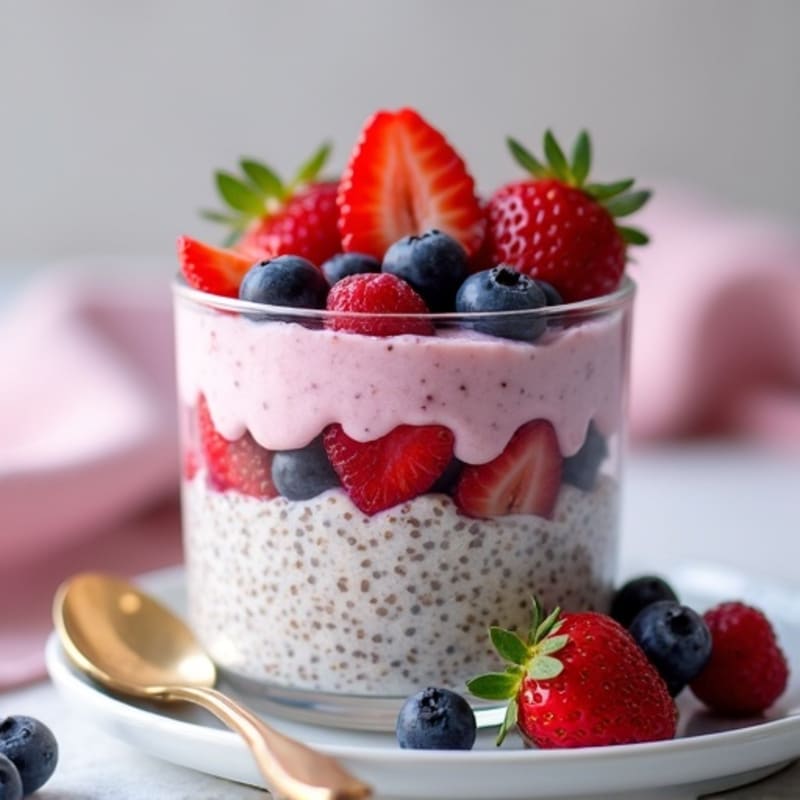 Creamy Berry Chia Seed Pudding