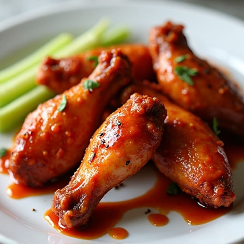 Crispy Baked Spicy BBQ Chicken Wings