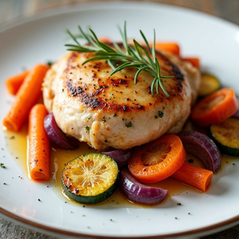 Herb-Roasted Turkey Breast with Caramelized Vegetables
