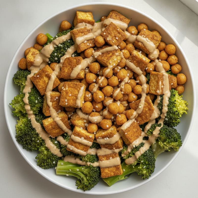 Roasted Vegetable and Chickpea Buddha Bowl