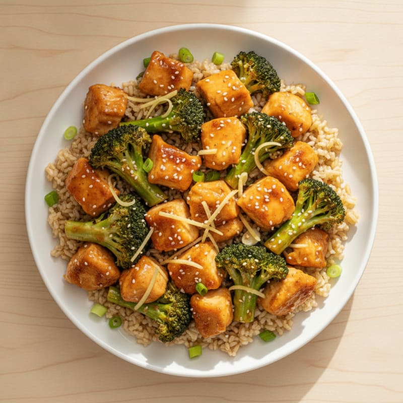 Baked Orange Chicken and Broccoli