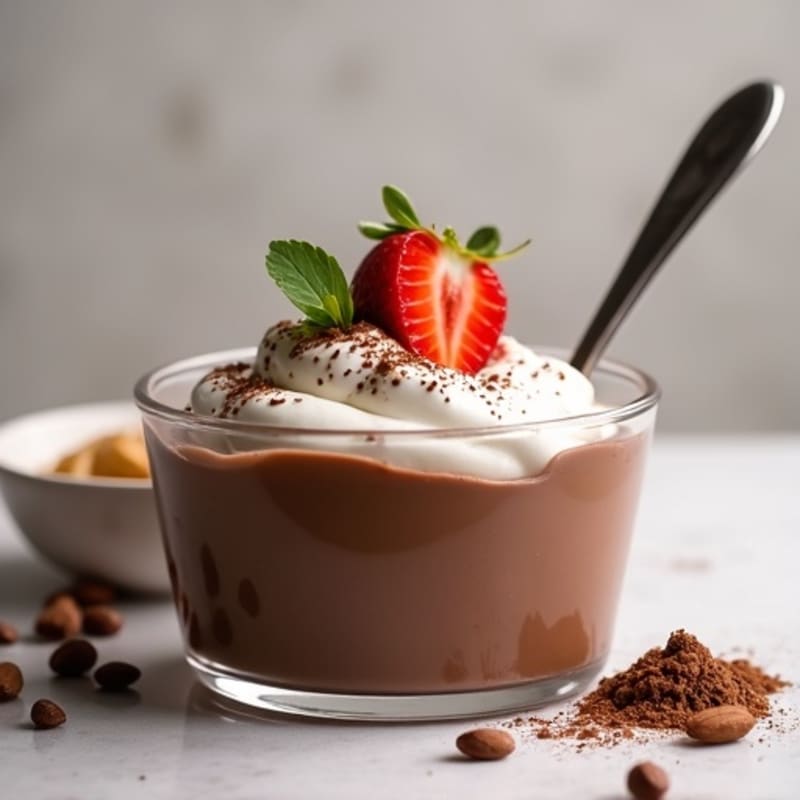 Silky Chocolate Protein Pudding with Greek Yogurt