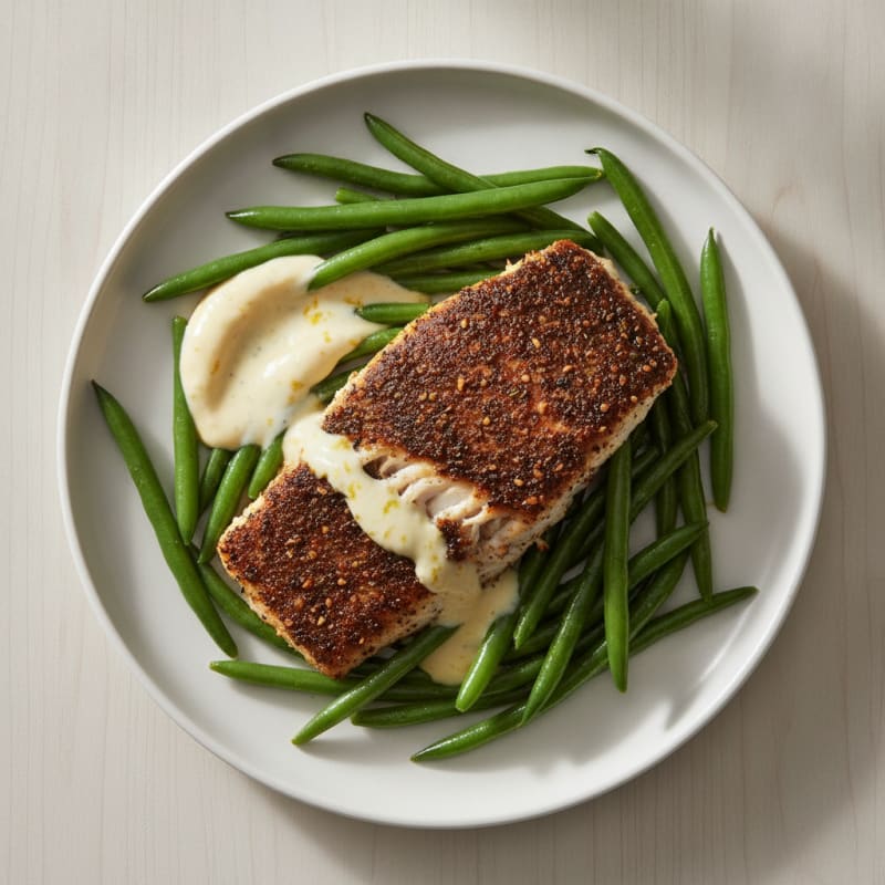 Cajun Blackened Catfish with Lemon Aioli