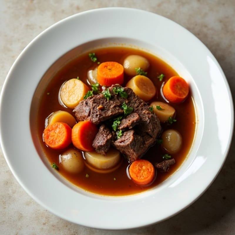 Tender Slow-Cooked Beef with Hearty Root Vegetables
