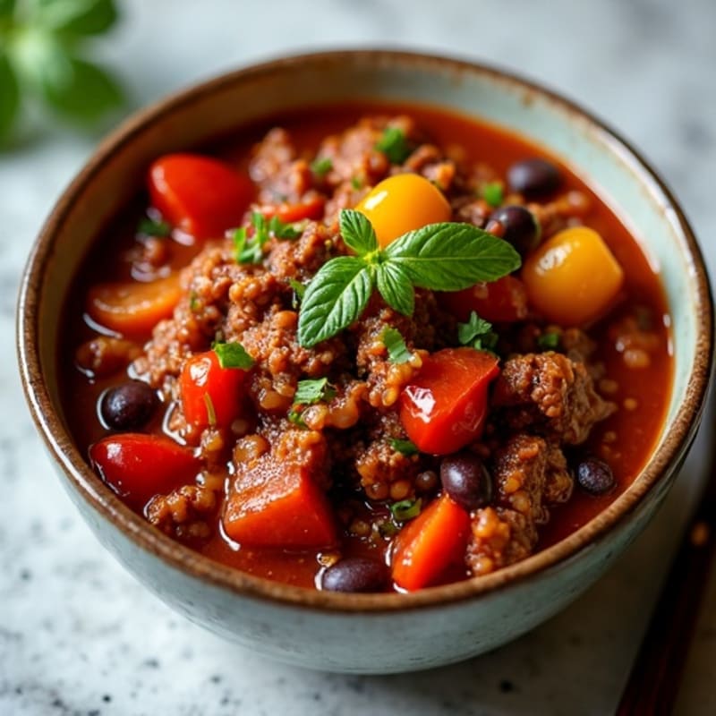 Fire-Roasted Chunky Beef and Bean Chili