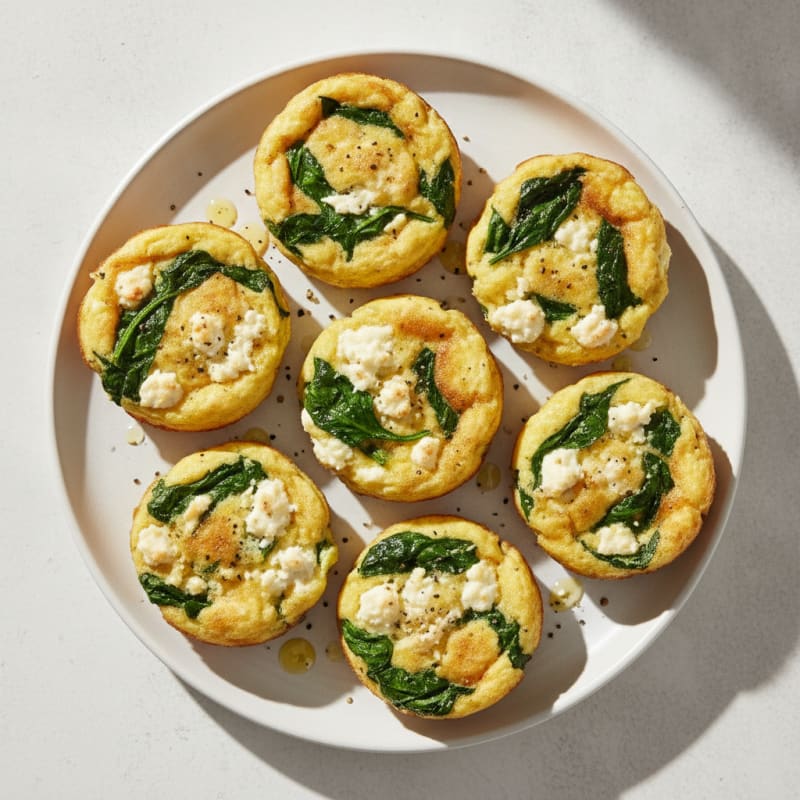 Baked Egg Bites with Spinach and Feta