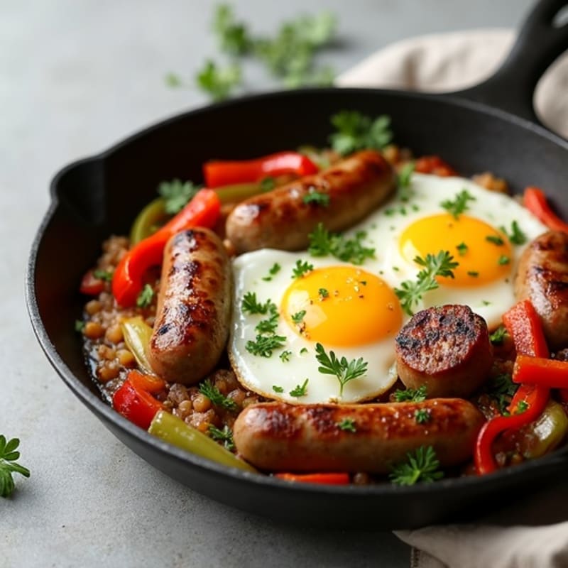 Skillet Sausage and Leeks with Herbs