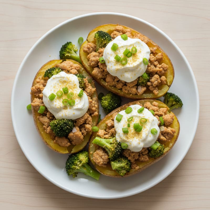 Loaded Baked Potatoes with Savory Toppings