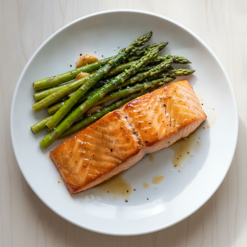 Honey-Glazed Salmon with Roasted Asparagus