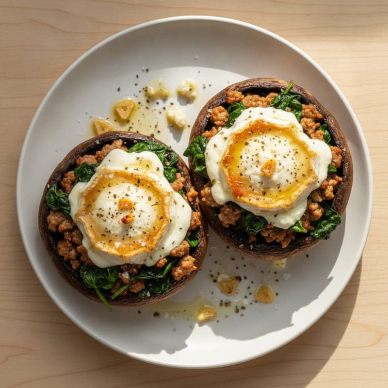 Goat Cheese Stuffed Portobello Mushrooms