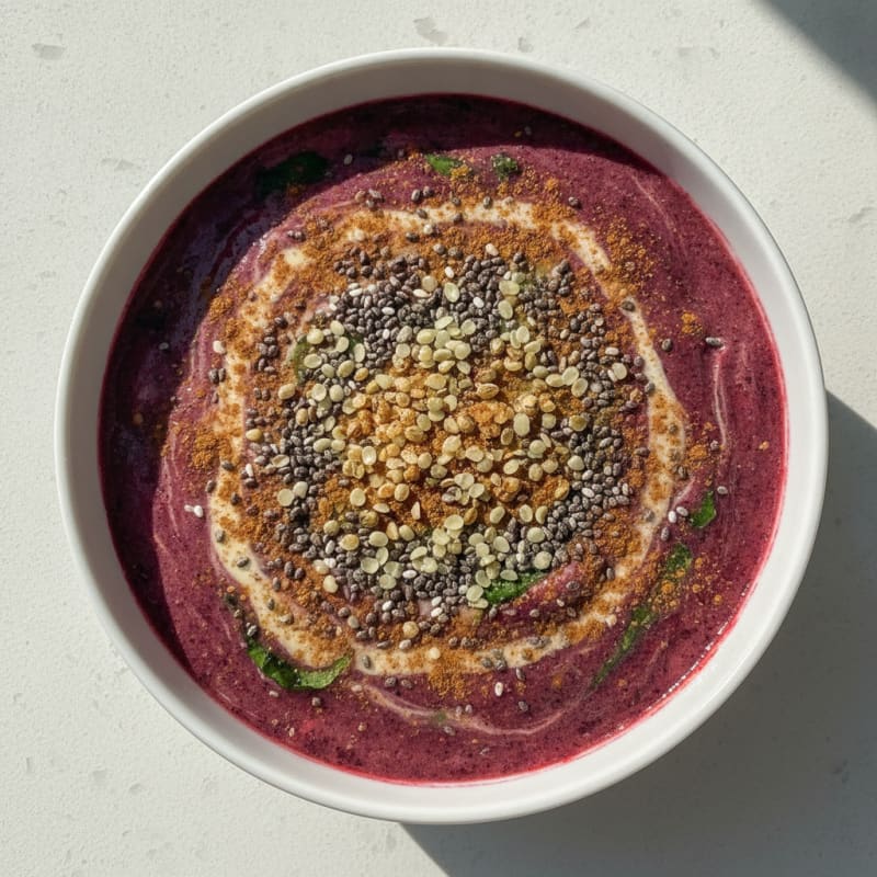 Berry Chia Protein Smoothie Bowl