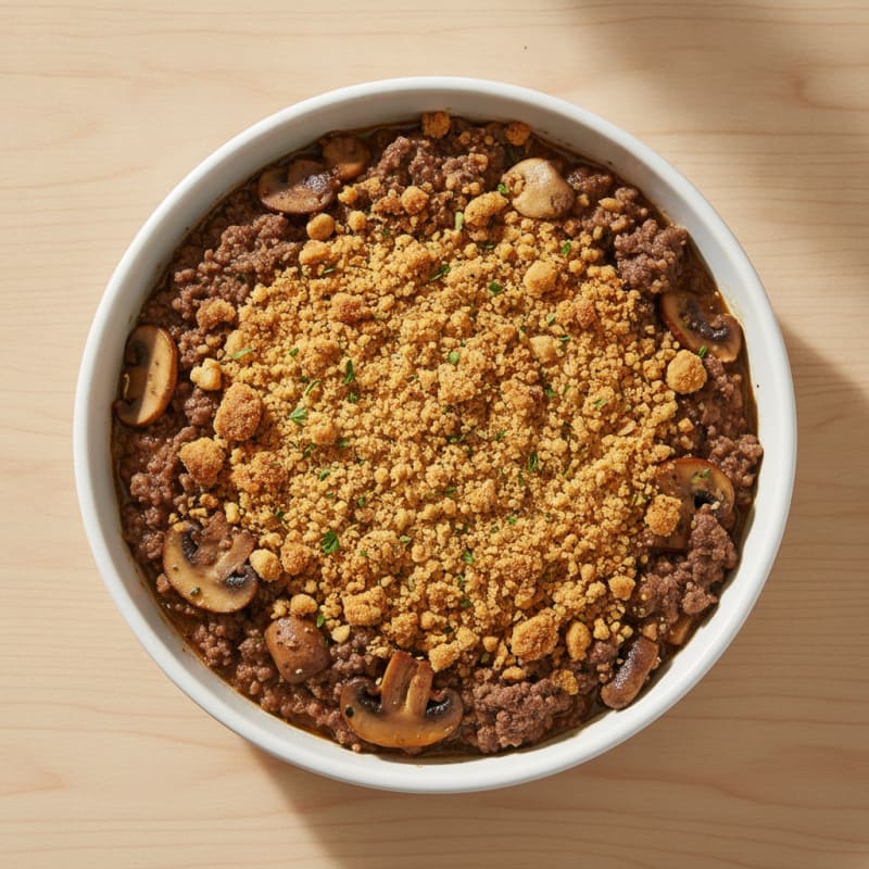 Savory Beef and Mushroom Crumble