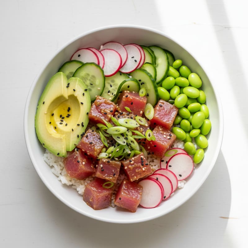 Zesty Hawaiian Tuna Poke Bowl