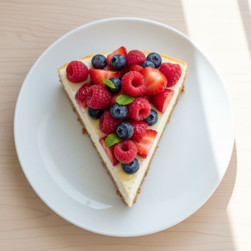 Greek Yogurt Protein Cheesecake with Fresh Berries