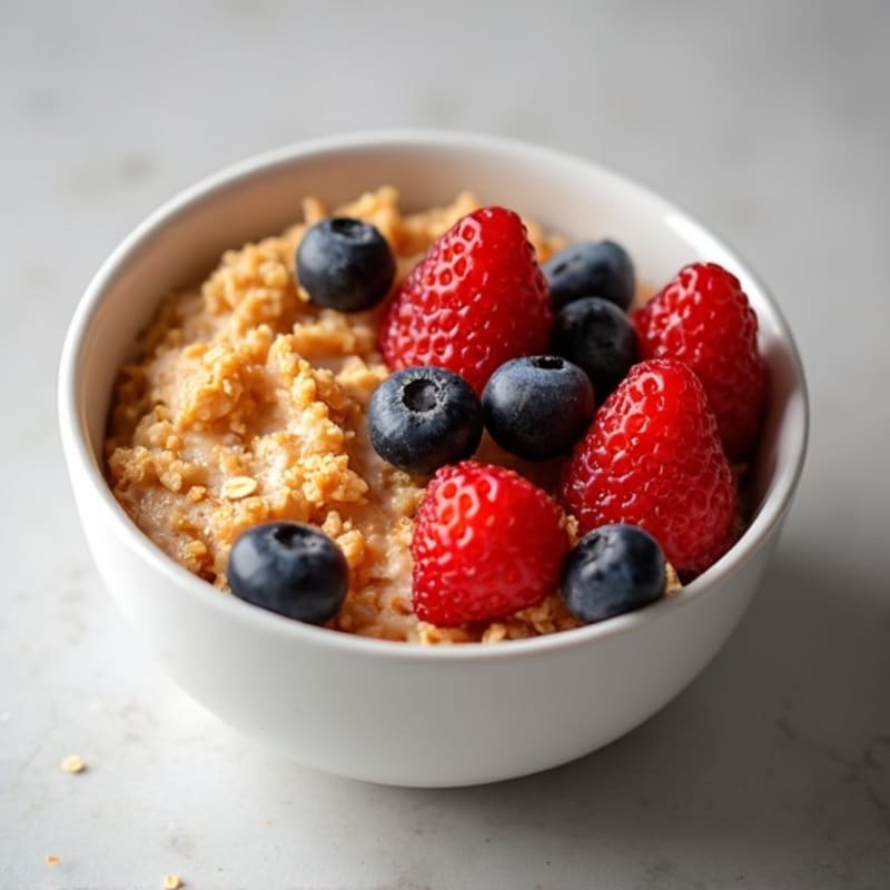 Protein-Packed Cinnamon Swirl Baked Oats with Fresh Berries