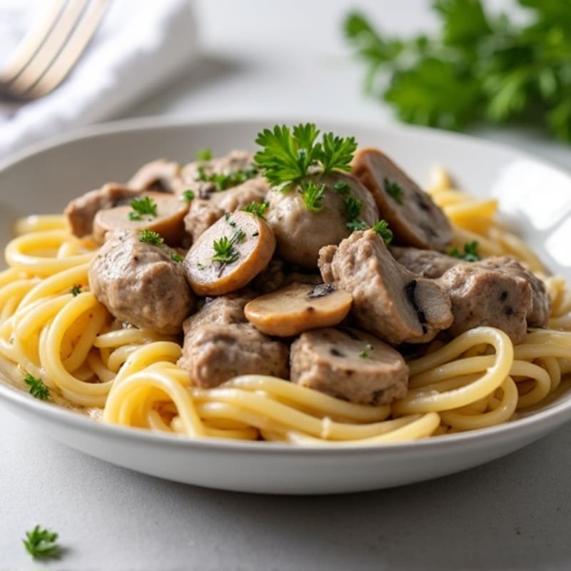 Creamy Greek Yogurt Beef Stroganoff with Mushrooms