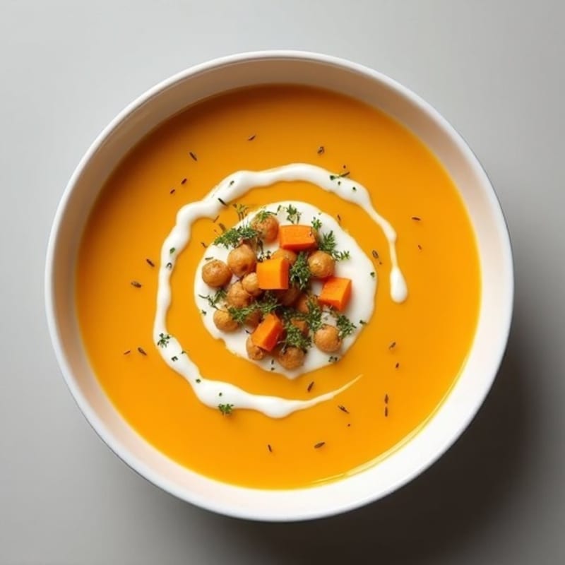 Creamy Roasted Butternut Squash Ginger Soup