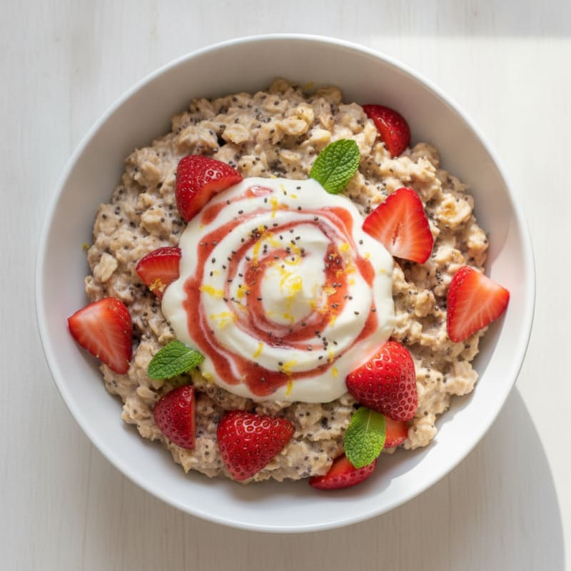 Strawberry Shortcake Overnight Oats