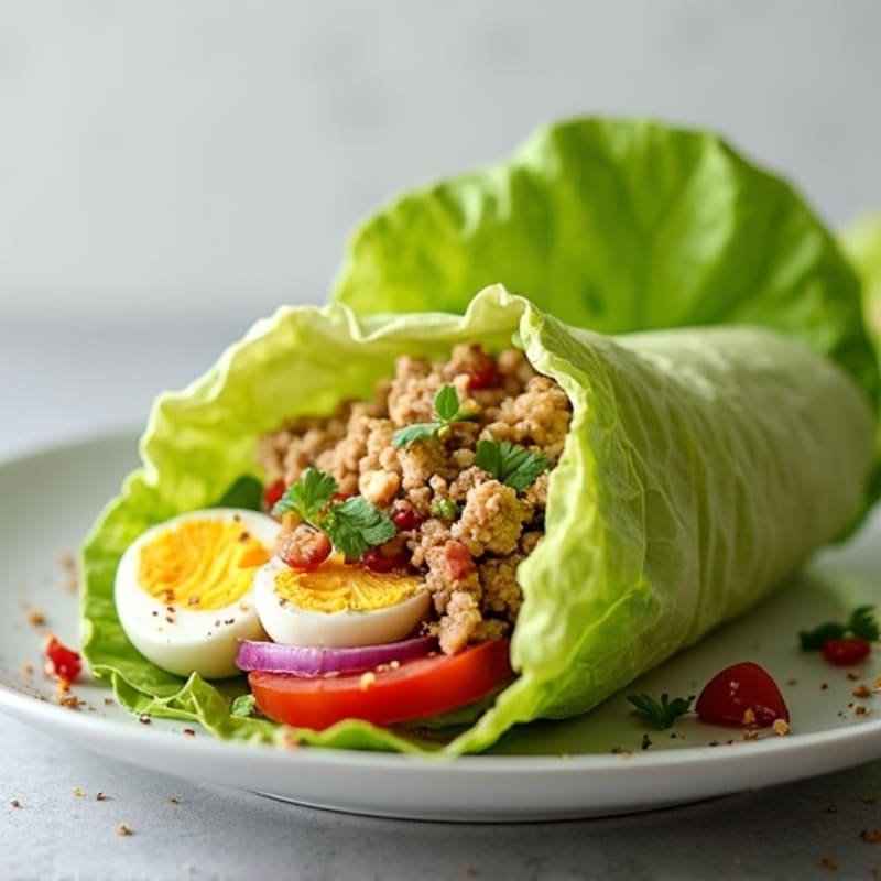 Creamy Avocado Turkey Lettuce Wrap