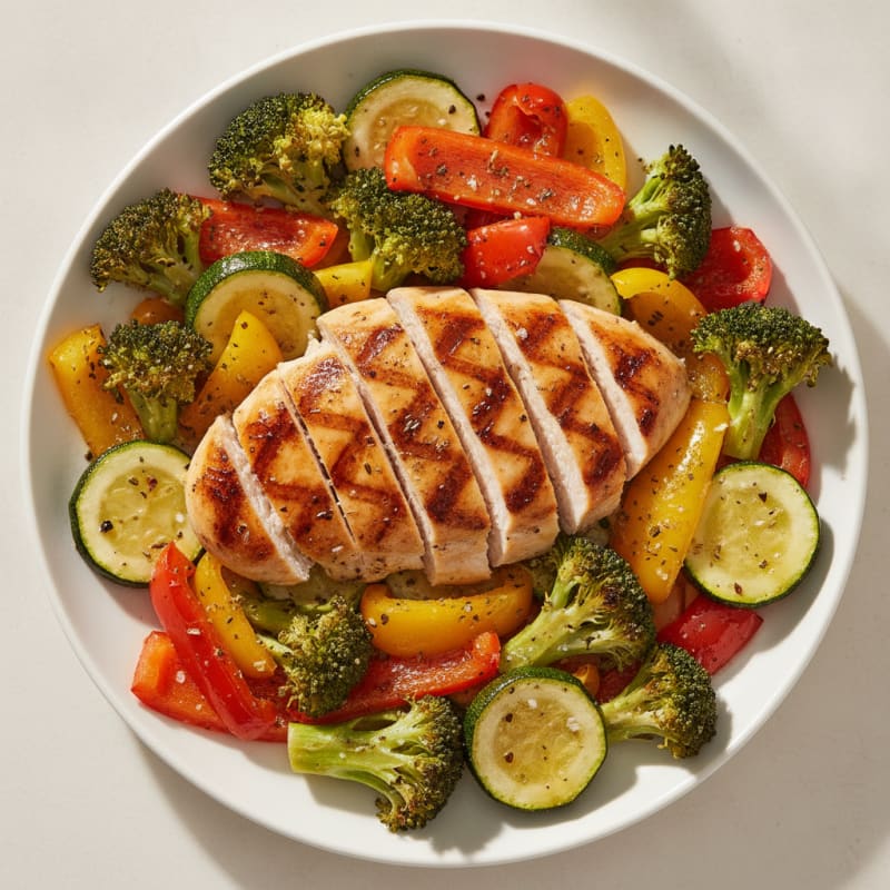 Grilled Chicken with Roasted Vegetables