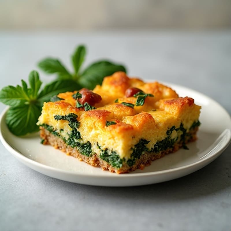 Savory Sausage and Kale Baked Strata
