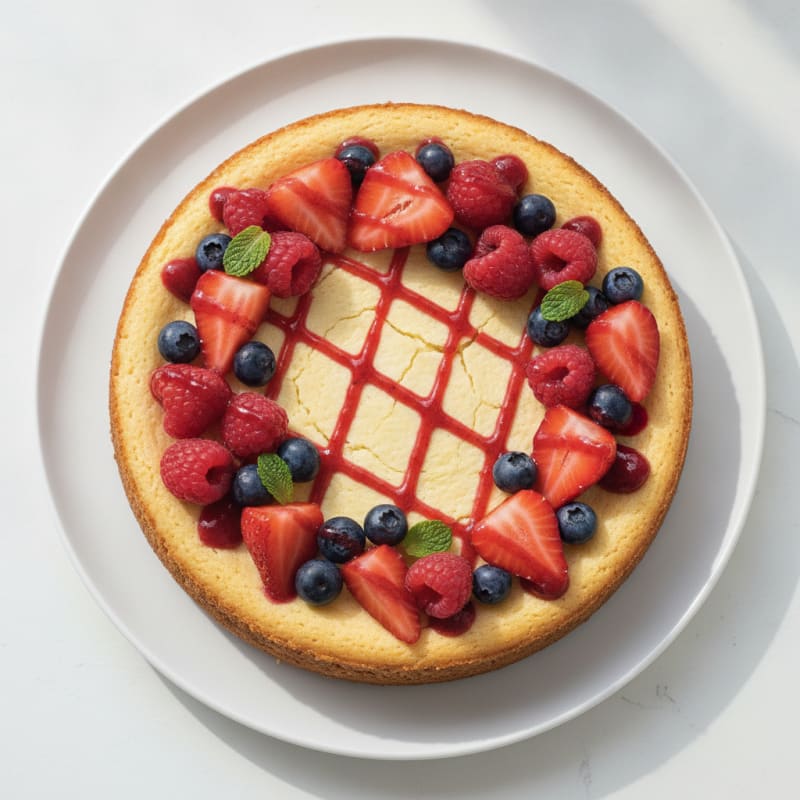 Greek Yogurt Protein Cheesecake with Fresh Berries