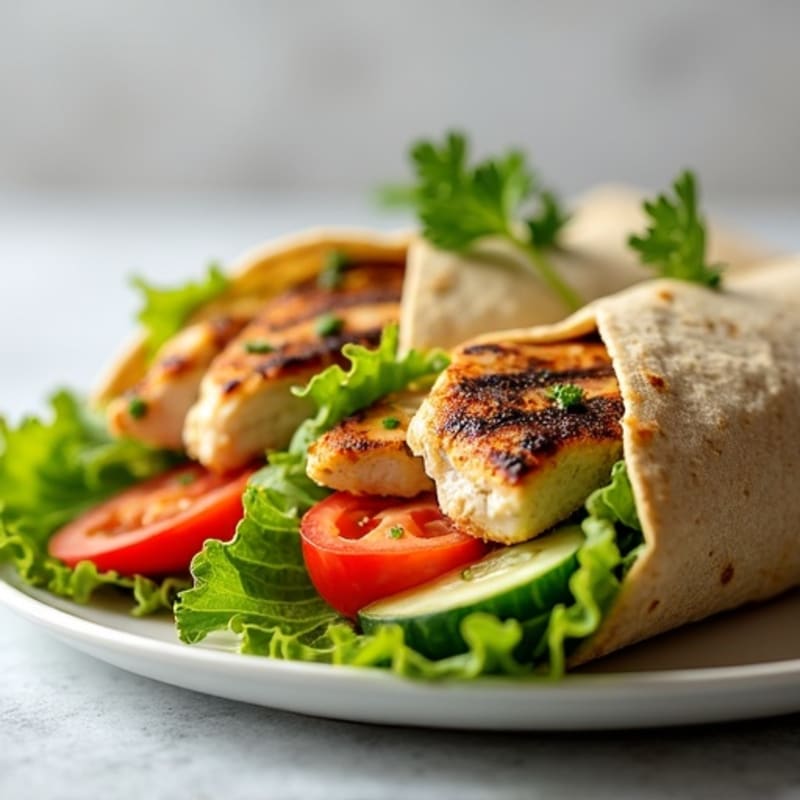 Herb-Grilled Chicken and Fresh Veggie Wrap