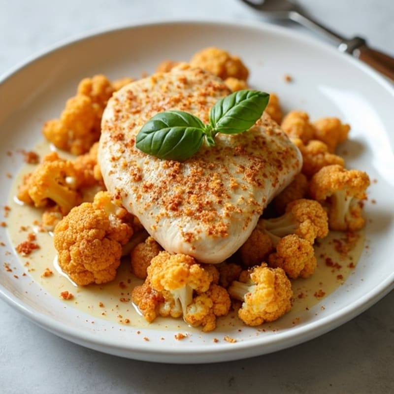 Creamy Spiced Chicken with Roasted Cauliflower