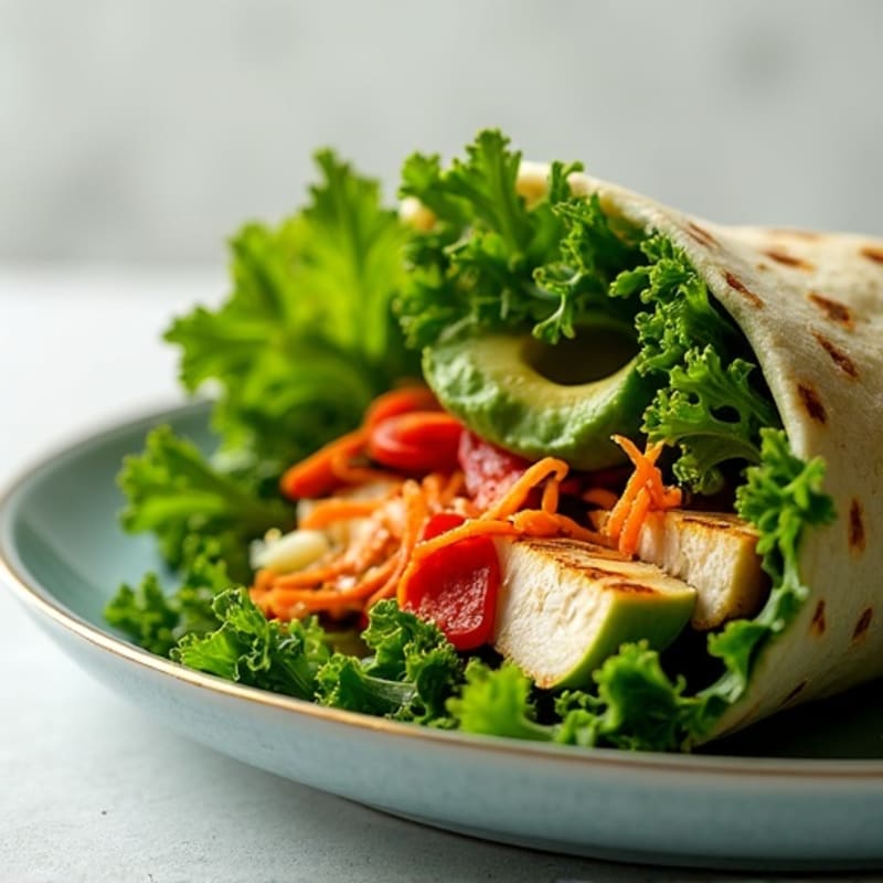 Crunchy Kale and Avocado Collard Wrap